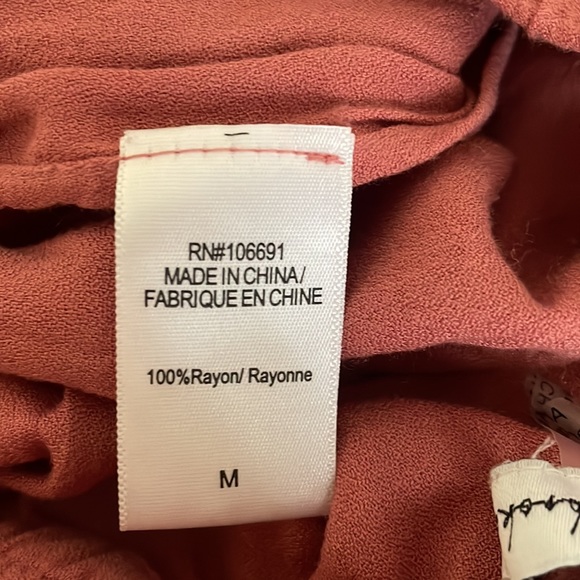 Young Fabulous & Broke Wide Leg Slit pink ombré flowy Rayon pants - Picture 7 of 8